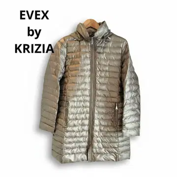 EVEX 베이지 롱 자켓 후드 부착 코트