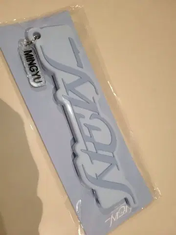 MINGYU 민규 부채 그립 라이트 블루