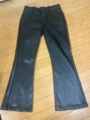 가죽 플레어 팬츠