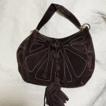 안야 힌드마치 스웨이드 숄더백