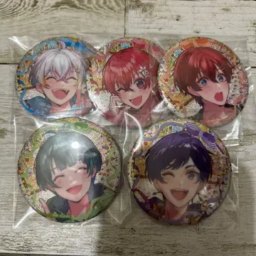 50만 명 기념 라메 믹스 캔뱃지 5개 세트