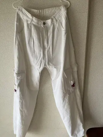 WALKI JEANS 화이트 카고 팬츠