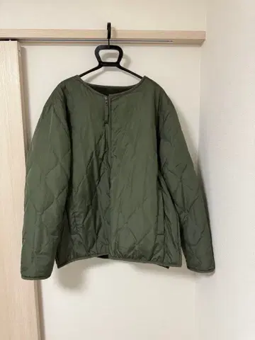TAION 퀼팅 다운 자켓 올리브 그린