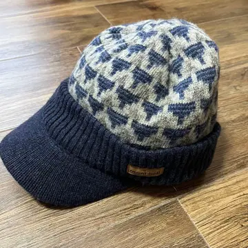 mont-bell 몽벨 챙 달린 니트 모자 네이비 블루