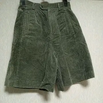 LACOSTE 코듀로이 숏팬츠 올리브 그린