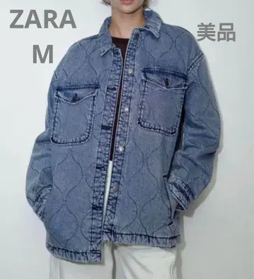 [ 새상품급 ] ZARA 데님 퀼팅 자켓 M