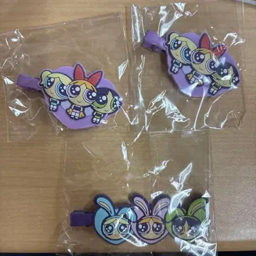 [ 낱개 판매 가능 ] 파워퍼프걸스 러버 앞머리 클립 D E x 2