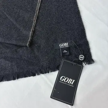[택 포함 새상품] GOBI 캐시미어 100% 대형 스톨 차콜 그레이