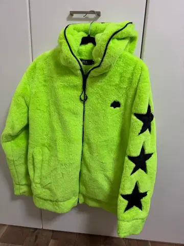 LUXE/R 후드 부착 보아 자켓 M 형광 그린