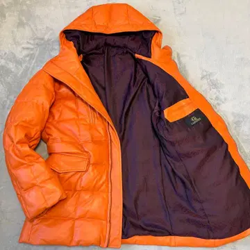 2021AW GARNIER 램 가죽 다운 자켓 오렌지 LL 천연 가죽