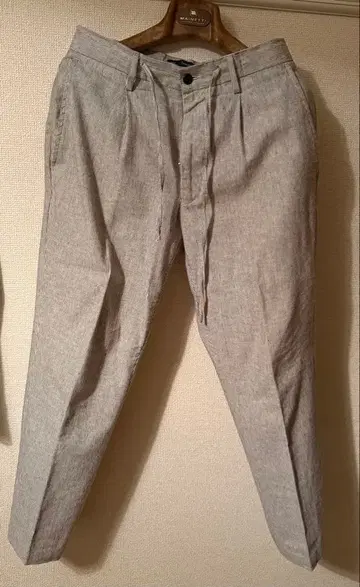 GERMANO 코드 레인 1 플리츠 드로우 스트링 슬랙스 빔즈f