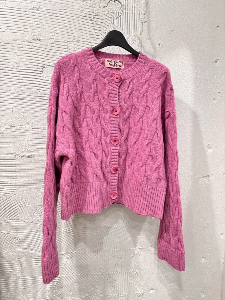 Margarin Fingers Pink Knit Cardigan