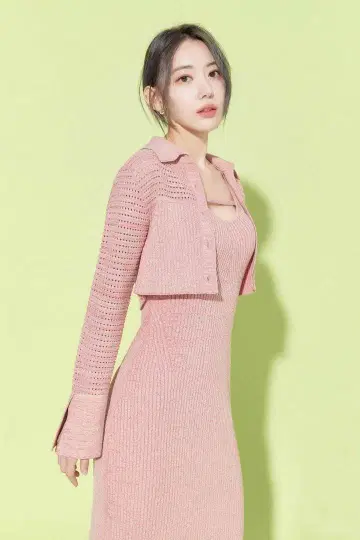 LILY BROWN 카라 부착 숏 니트 가디건