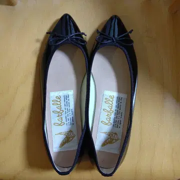 파르팔레 발레 슈즈 에나멜 블랙 39 사이즈