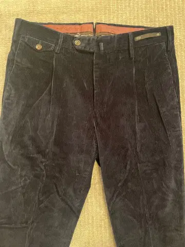 PT01 48 사이즈/네이비 코듀로이 투 턱 팬츠