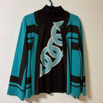 pierre cardin 터틀넥 가디건 세트