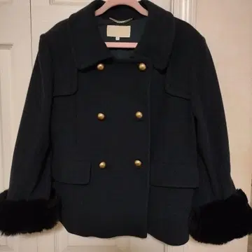 UNTITLED 다크 그린 피 코트 사이즈 2