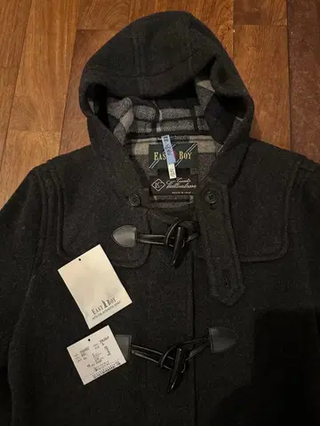 EAST BOY 다크 그레이 더플 코트 사이즈 9