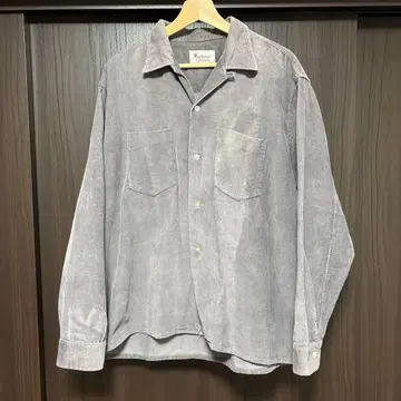 [ 60s ] 빈티지 코듀로이 오픈 카라 셔츠 박스형