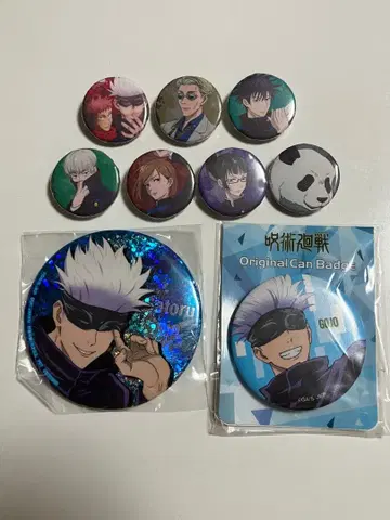 주술회전 홀로그램 캔뱃지 세트 9개