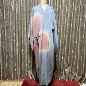 눈꽃 무늬 긴 겉옷 순수 실크