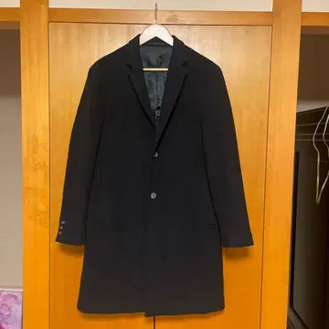 블랙 램스울 체스터 코트