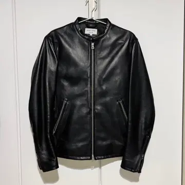프릭스스토어 램 가죽 싱글 라이더 자켓 블루종 S 남성용