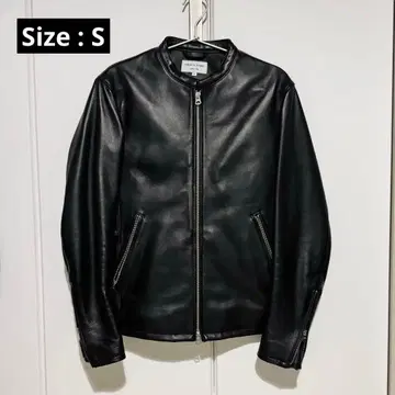 프릭스스토어 램 가죽 싱글 라이더 자켓 블루종 S 남성용