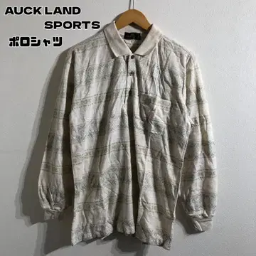 AUCK LAND SPORTS 긴팔 피케 셔츠 화이트