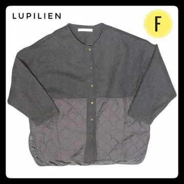 [ 새상품급 ] LUPILIEN 절개 오버 사이즈 노카라 자켓 F 그레이