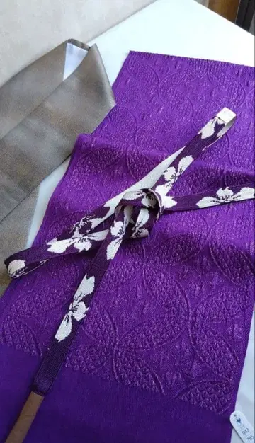 새상품 순수 실크 허리띠 오비 장식 천 카라 3종 세트