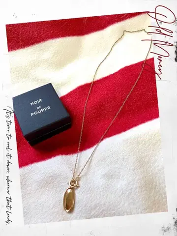 [ NOIR DE POUPEE ] 오벌 코인 참 목걸이