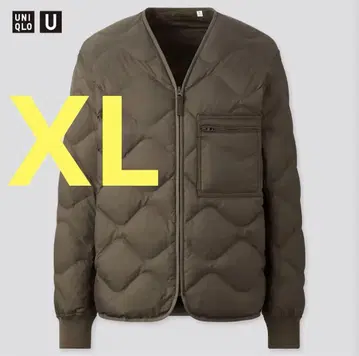 유니클로 U 리사이클 다운 자켓 카키 올리브 XL