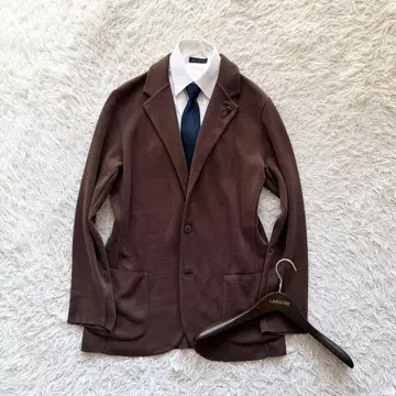 [ 24 모델 ] LARDINI 최신 로고 브라운 니트 자켓 사이즈 L