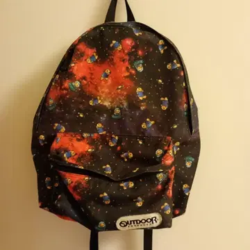 OUTDOOR 후낫시 콜라보 백팩 우주 패턴