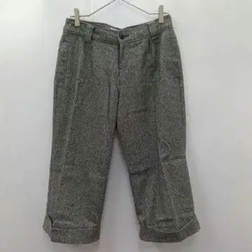 6 [샹브르 드 샤름] 캐주얼 하프 팬츠 밑단 접이식 멜란지 그레이 가을