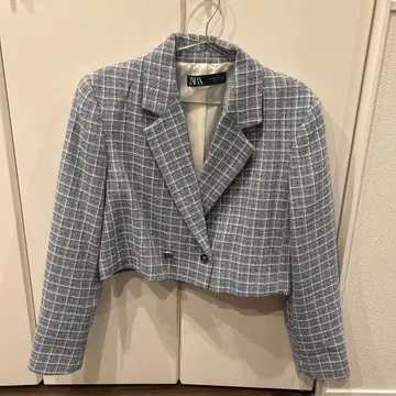 [ ZARA ] 트위드 자켓 M 사이즈 숏 기장