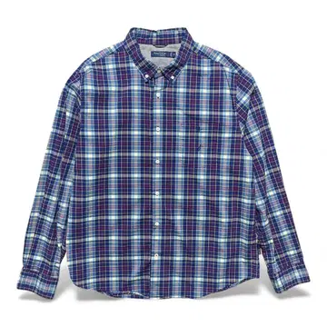 노티카 체크 무늬 BD 셔츠 긴팔 셔츠 남성용 XL 캐주얼 셔츠