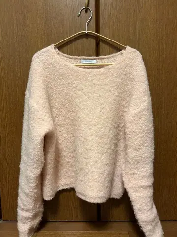 핑크 니트 스웨터 부클레