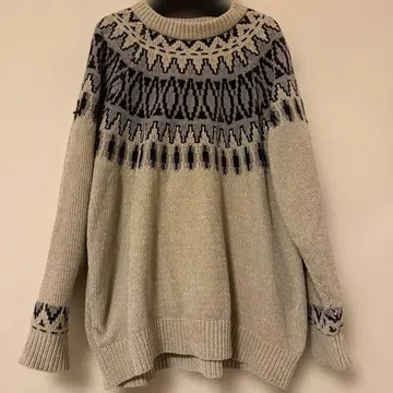 RAGEBLUE 노르딕 무늬 스웨터 S 사이즈