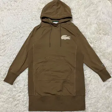 새상품급 LACOSTE 보아 와니 로고 맨투맨 후디 드레스 36