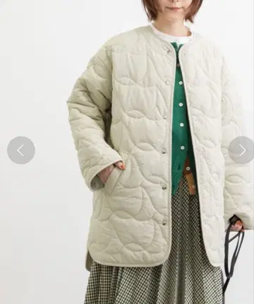 푸두두 새 퀼팅 코트 베이지