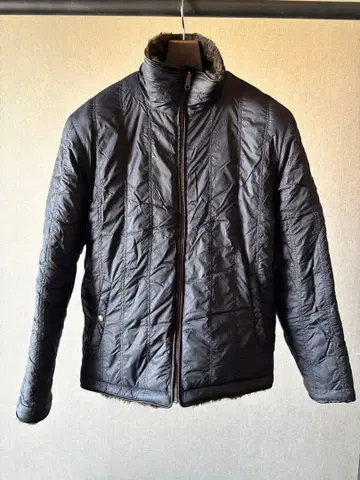 블랙 퀼팅 자켓 플리스