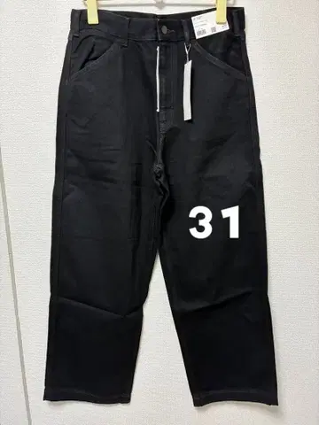 UNIQLO U 와이드 핏 컬러진 블랙