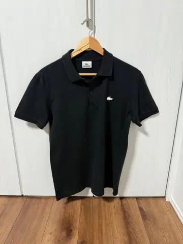 LACOSTE 블랙 피케 셔츠 사이즈 3