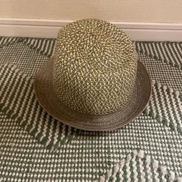 American eagle 여성용 리버서블 밀짚모자 옐로우 그린과 그레이