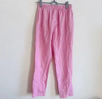 핑크 캐주얼 팬츠 허리밴딩