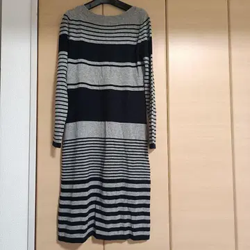 다마 컬렉션 캐시미어 100% 원피스 보더