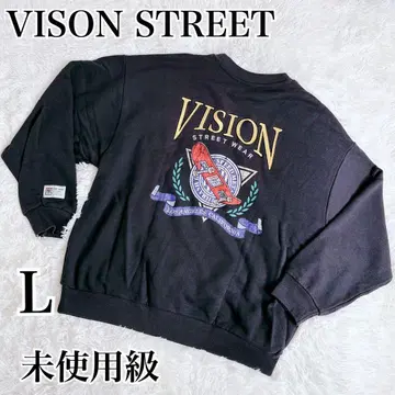 [ 새상품급 ] 비전 스트릿 맨투맨 자수 프린트 L 다크 그레이