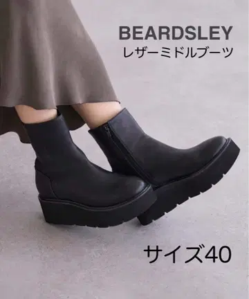 [ 새상품 ] BEARDSLEY 가죽 미들 부츠 40